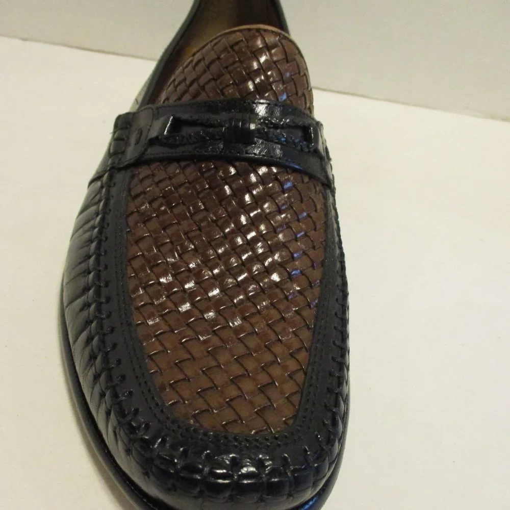 Florsheim Shoes Men 9 Black Brown Interview Business Travel Dress Shoes